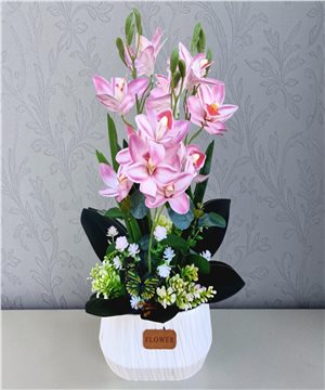 Üç Dallı Yapay Pembe Orkide